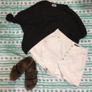 Rag and Bone high waisted white denim shorts